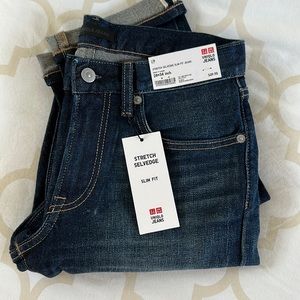 UNIQLO men’s jeans Stretch Selvedge Slim Fit Jeans 28x34” NWT